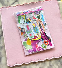 Load image into Gallery viewer, 80s Day-Glo Sticker Pack Holographic Vinyl
