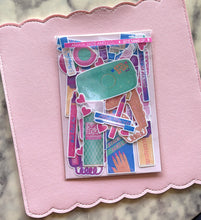 Load image into Gallery viewer, 80s Make-Up Sticker Pack Holographic Vinyl
