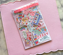 Load image into Gallery viewer, 80s Christmas Ornaments Holographic Vinyl Sticker Pack
