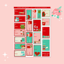 Load image into Gallery viewer, Baked with Love Christmas Tags Labels Art Sticker Set
