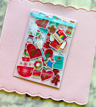Load image into Gallery viewer, Baking Christmas Cookies Holographic Vinyl Sticker Pack
