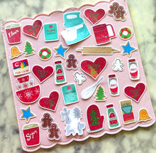 Load image into Gallery viewer, Baking Christmas Cookies Holographic Vinyl Sticker Pack
