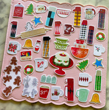 Load image into Gallery viewer, Christmas Baking and Hot Drinks Holographic Vinyl Sticker Pack
