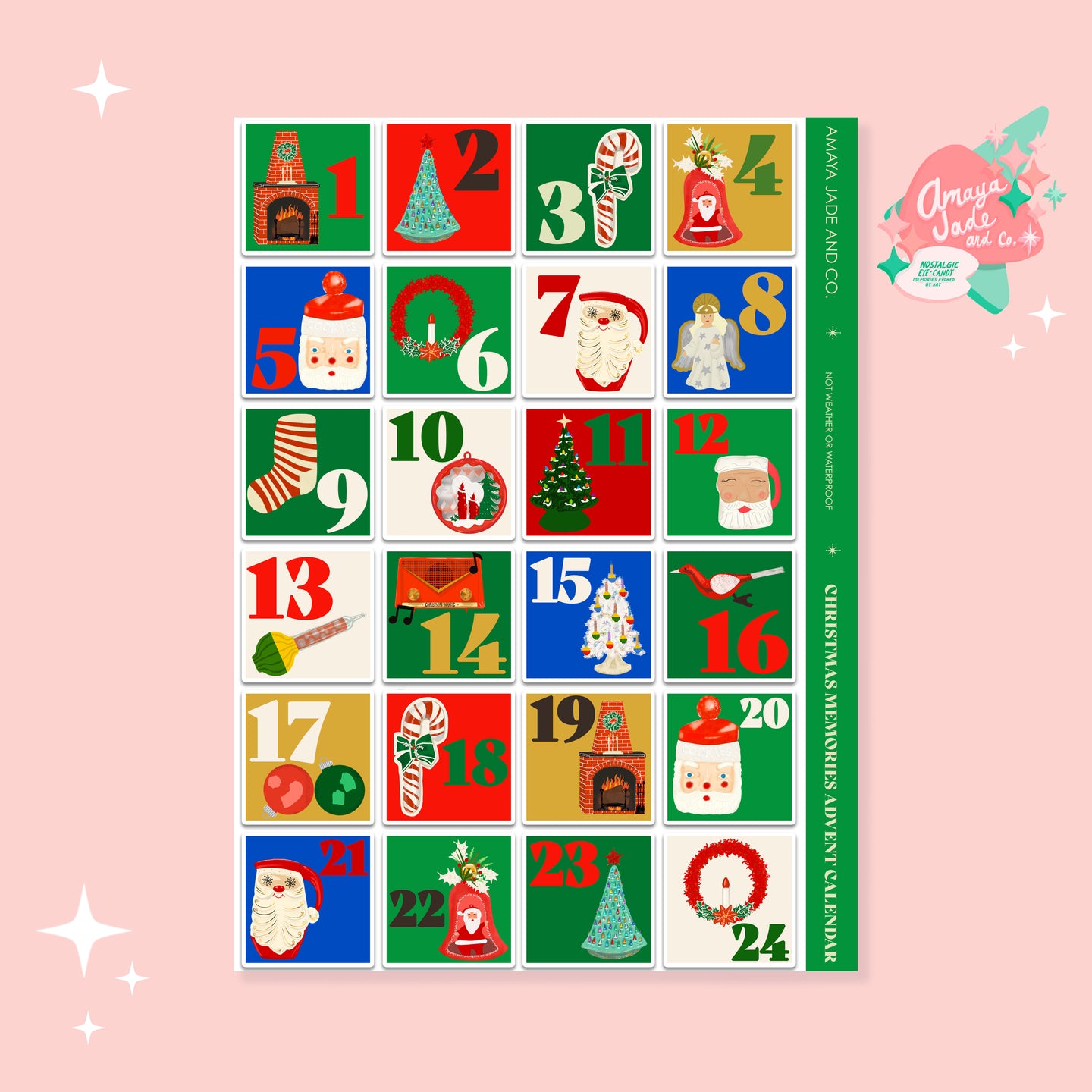 Christmas Memories Advent Calendar Stickers