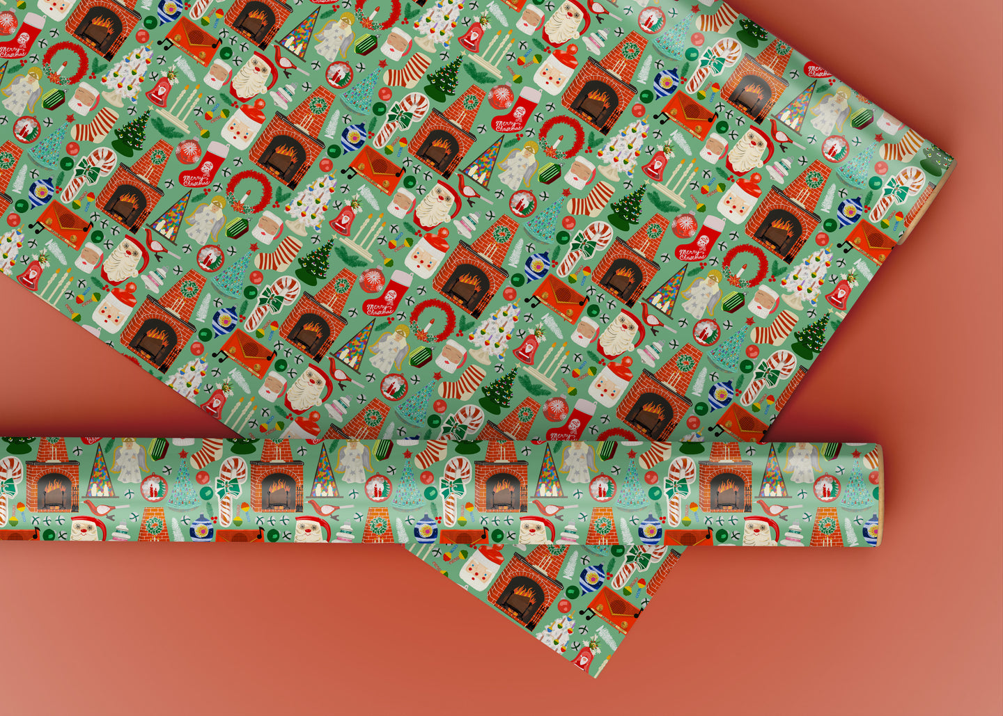 Christmas Memories Specialty Art Wrapping Paper