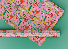 Load image into Gallery viewer, Christmas Motel Signs Specialty Art Wrapping Paper One of a Kind
