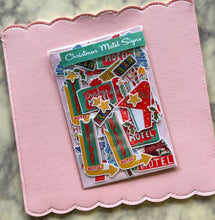 Load image into Gallery viewer, Christmas Motel Signs Holographic Vinyl Sticker Pack
