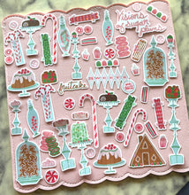 Load image into Gallery viewer, Christmas Sweets and Treats Holographic Vinyl Sticker Pack
