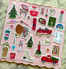 Load image into Gallery viewer, Christmas Nostalgia Holographic Vinyl Sticker Pack
