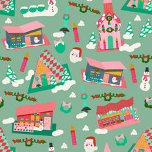 Load image into Gallery viewer, Colorful Putz Houses Specialty Art Wrapping Paper One of a Kind
