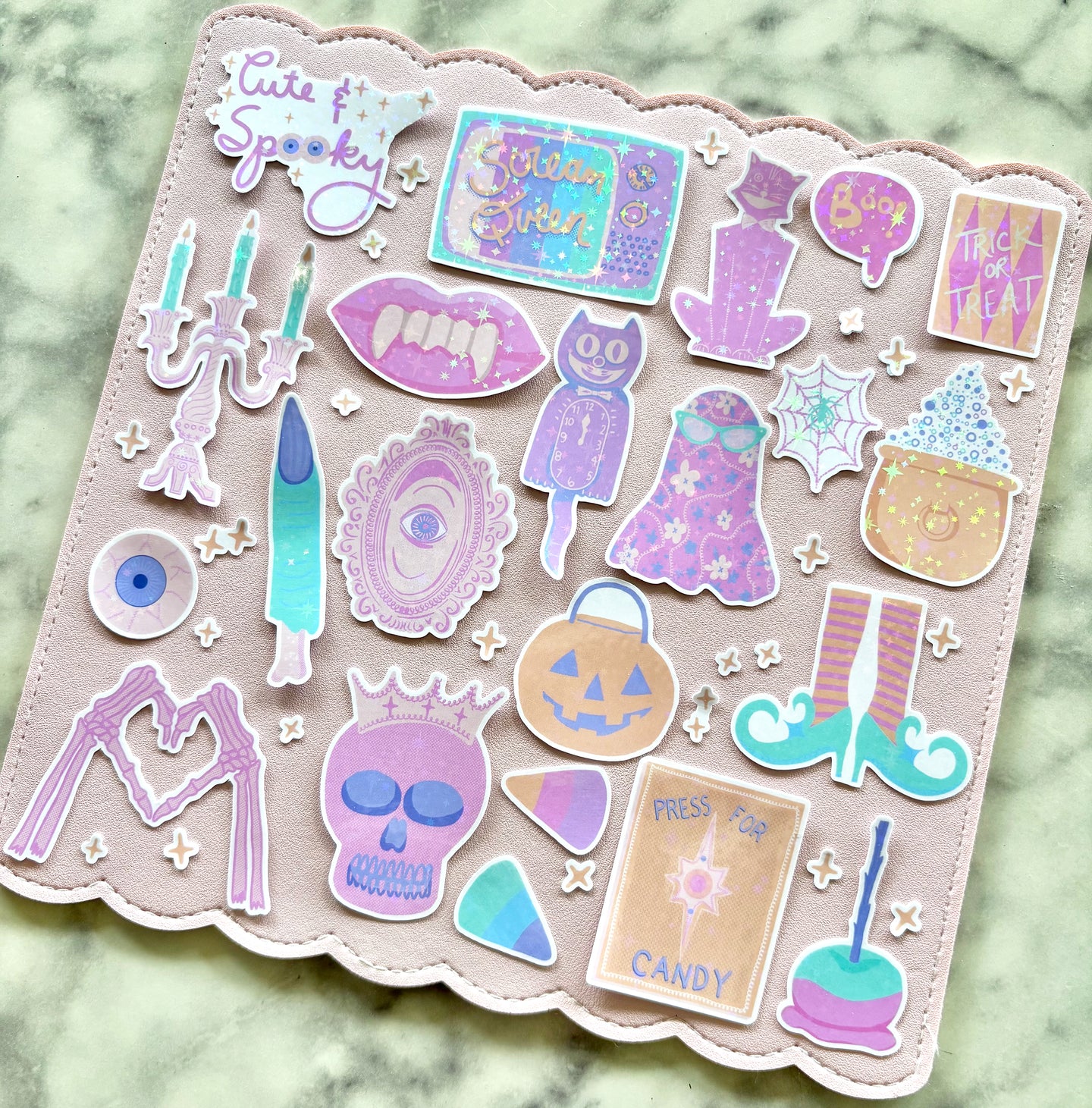 Cute and Spooky Halloween Sticker Pack Holographic Vinyl