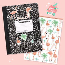 Load image into Gallery viewer, Flamingos and Palm Trees Art Sticker Set
