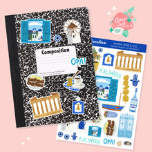 Load image into Gallery viewer, Greece Vacation Sticker Sheet
