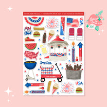 Load image into Gallery viewer, Hometown 4th of July Art Sticker Set
