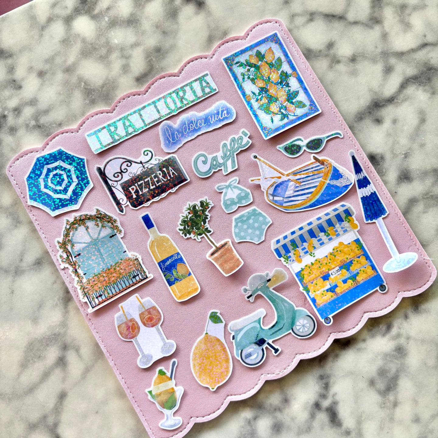 Italian Vacation Sticker Pack Holographic Vinyl