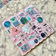 Load image into Gallery viewer, Let&#39;s Go to the Hop 50&#39;s Sock Hop Sticker Pack Holographic Vinyl
