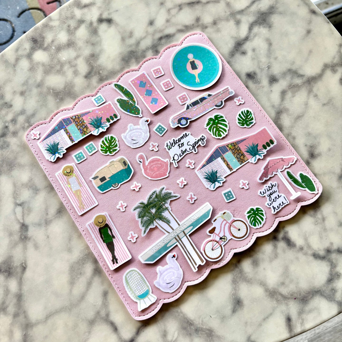 Welcome to Palm Springs Sticker Pack Holographic Vinyl