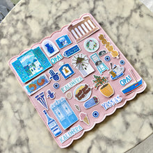 Load image into Gallery viewer, Greece Vacation Sticker Pack Holographic Vinyl
