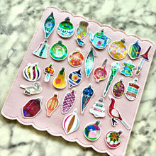 Load image into Gallery viewer, Vintage Glass Ornaments Sticker Pack Holographic Vinyl
