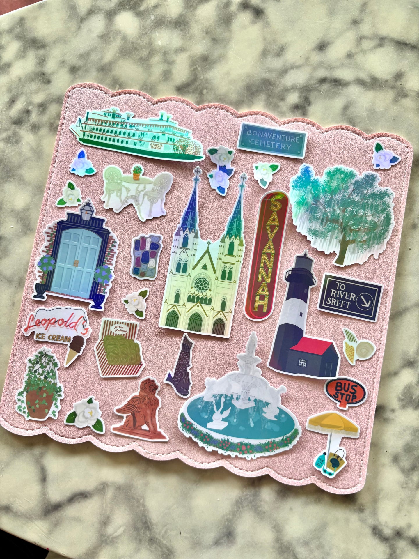 Savannah Vacation Sticker Pack Holographic Vinyl