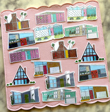 Load image into Gallery viewer, Mod Watercolor Houses Sticker Pack Holographic Vinyl
