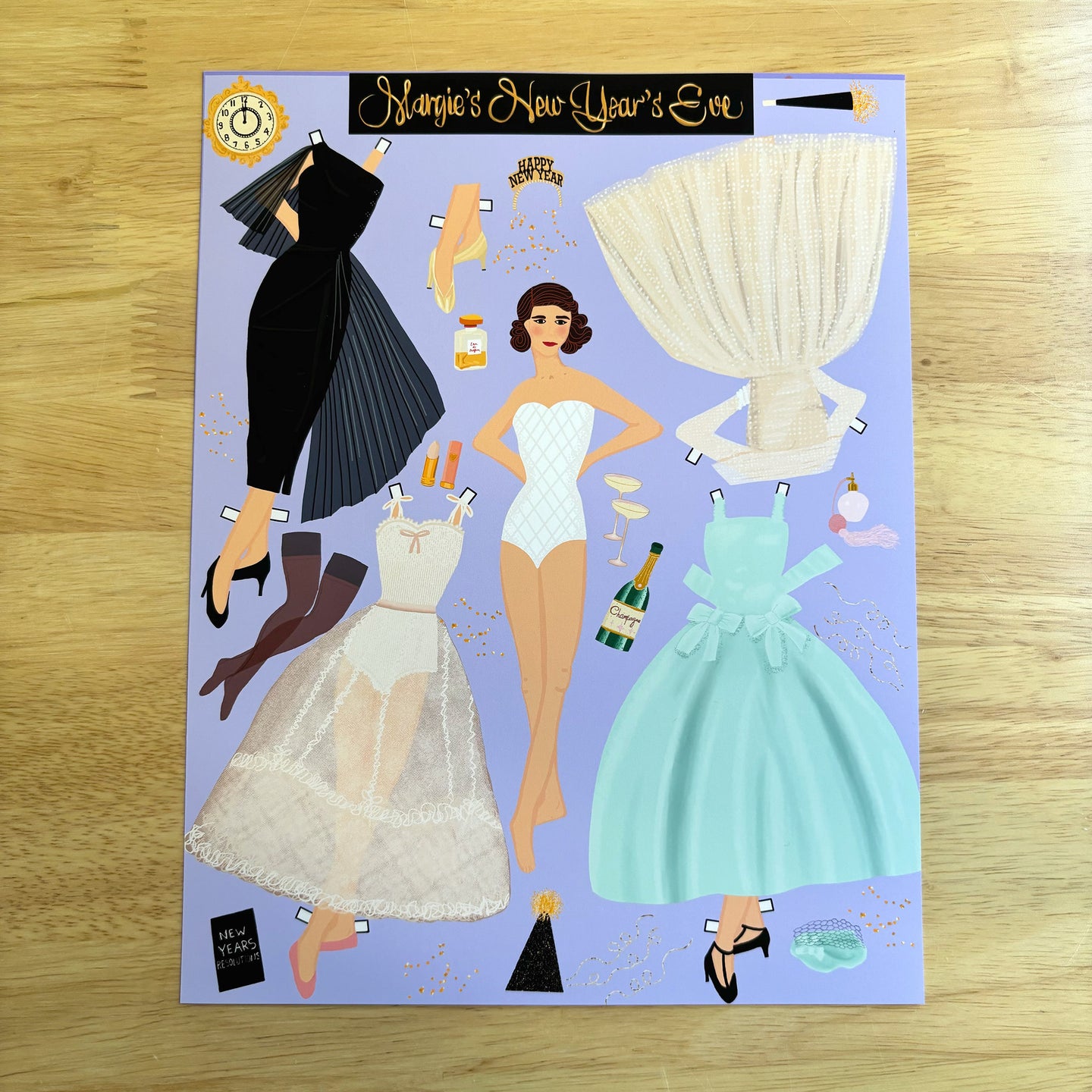 New Year's Eve Paper Dolls