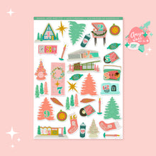 Load image into Gallery viewer, Mid Century Modern Christmas Art Sticker Set
