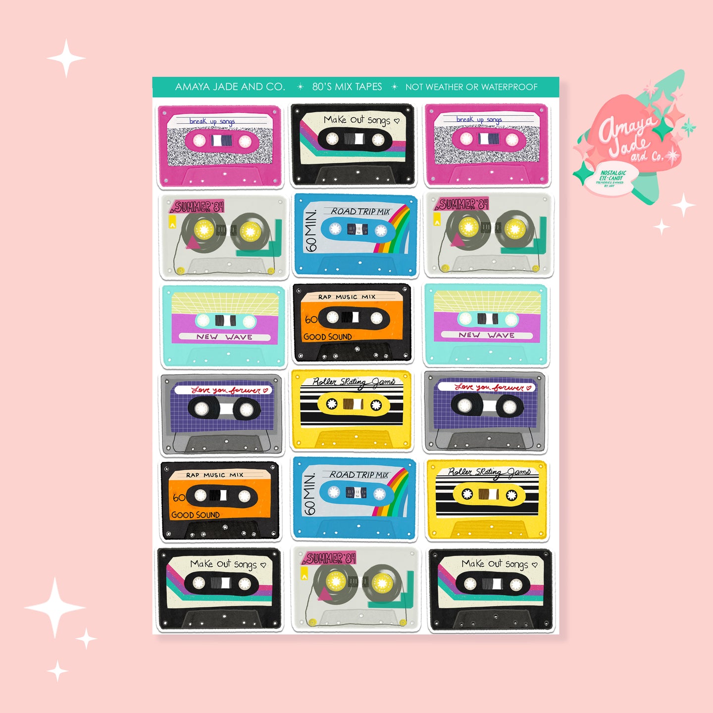 Mix Tapes Sticker Set