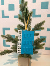 Load image into Gallery viewer, Mid Century Modern Turquoise Door Ornament
