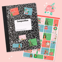 Load image into Gallery viewer, Mod Christmas Fair Tags Labels Art Sticker Set
