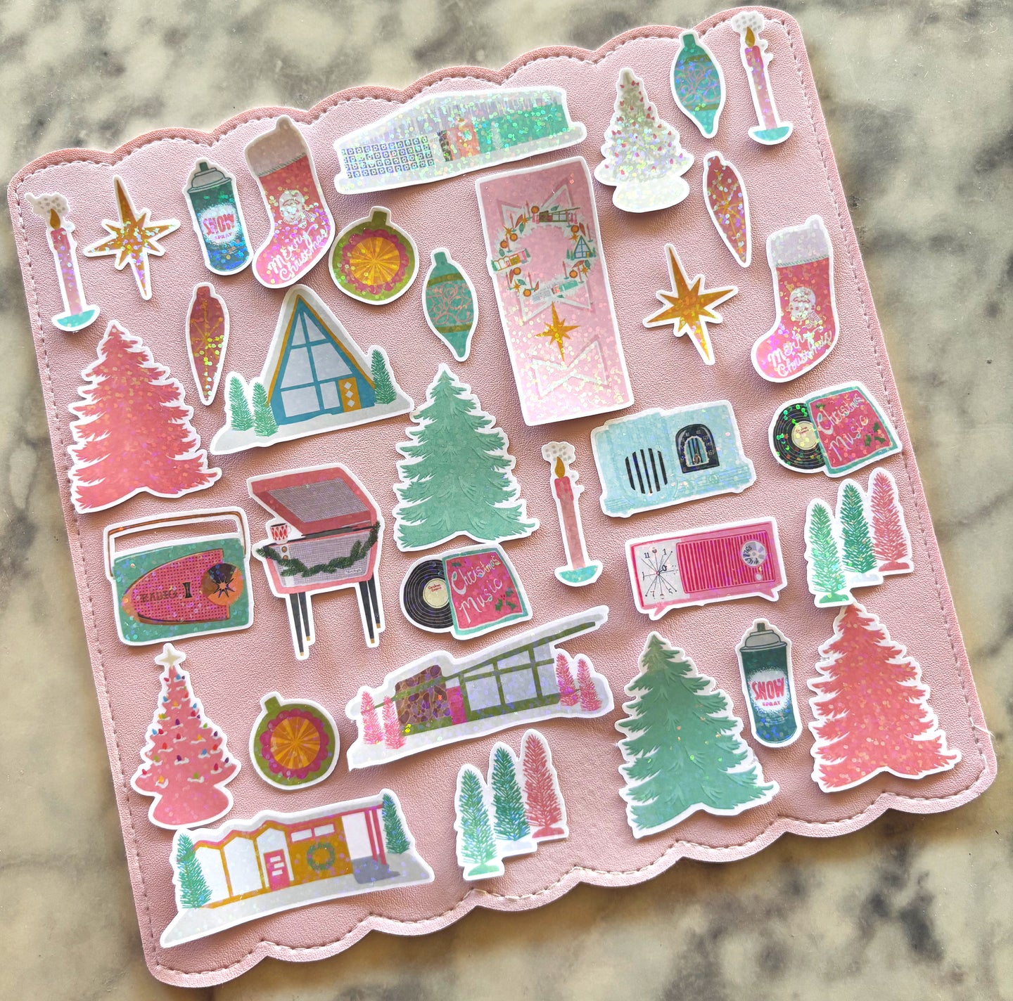 Mod Christmas Sticker Pack Holographic Vinyl