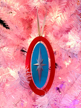 Load image into Gallery viewer, Atomic Starburst Mid-Century Modern Red and Turquoise
