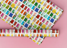 Load image into Gallery viewer, Mod Rainbow Doors Specialty Art Wrapping Paper One of a Kind
