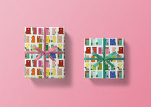 Load image into Gallery viewer, Mod Rainbow Doors Specialty Art Wrapping Paper One of a Kind

