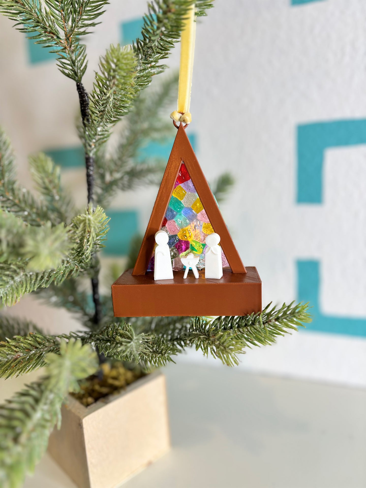 Mid Century Modern Nativity Ornament