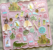 Load image into Gallery viewer, Pineapple Princess Sticker Pack Holographic Vinyl
