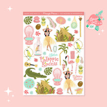 Load image into Gallery viewer, Pineapple Princess Art Sticker Set
