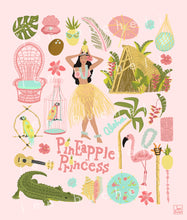 Load image into Gallery viewer, Pineapple Princess Art Print
