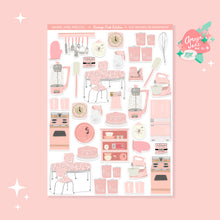 Load image into Gallery viewer, Vintage Pink Kitchen Items Art Sticker Set
