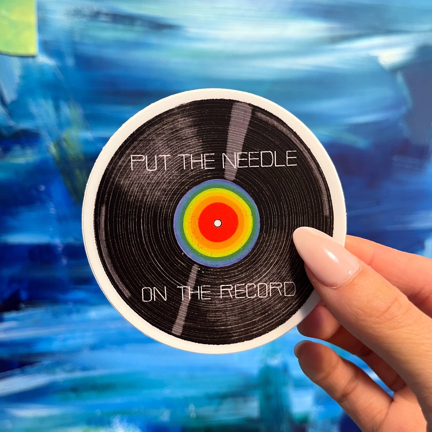 Put the Needle on the Record Vinyl Record Vinyl Sticker
