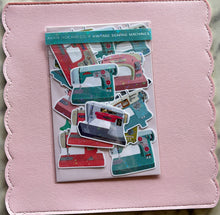 Load image into Gallery viewer, Vintage Sewing Machines Sticker Pack Holographic Vinyl
