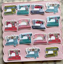 Load image into Gallery viewer, Vintage Sewing Machines Sticker Pack Holographic Vinyl
