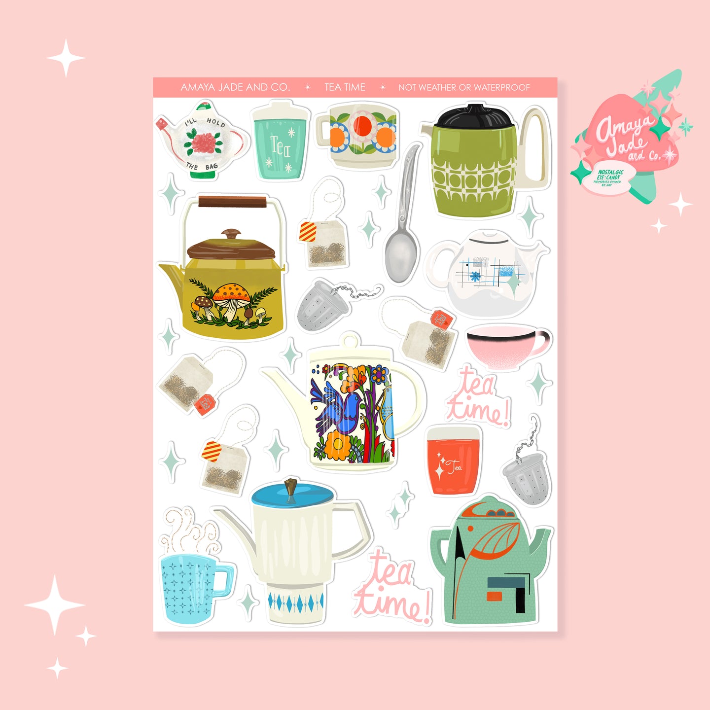 Tea Time Sticker Set