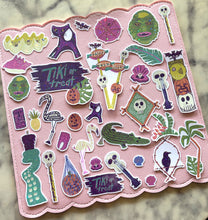 Load image into Gallery viewer, Tikiween Halloween Sticker Pack Holographic Vinyl
