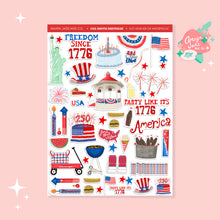 Load image into Gallery viewer, USA 250th Birthday Stickers: Patriotic USA Scrapbook Set
