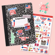 Load image into Gallery viewer, USA 250th Birthday Stickers: Patriotic USA Scrapbook Set
