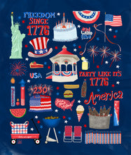 Load image into Gallery viewer, USA 250th Birthday 4th of July Art Print, America Celebration, Summer Nostalgia
