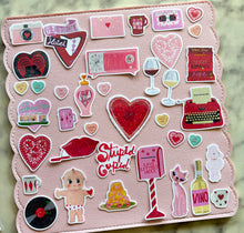 Load image into Gallery viewer, Valentine's Day Nostalgia Sticker Pack Holographic Vinyl
