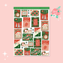 Load image into Gallery viewer, Vintage Christmas Decorations Packaging Art Sticker Set
