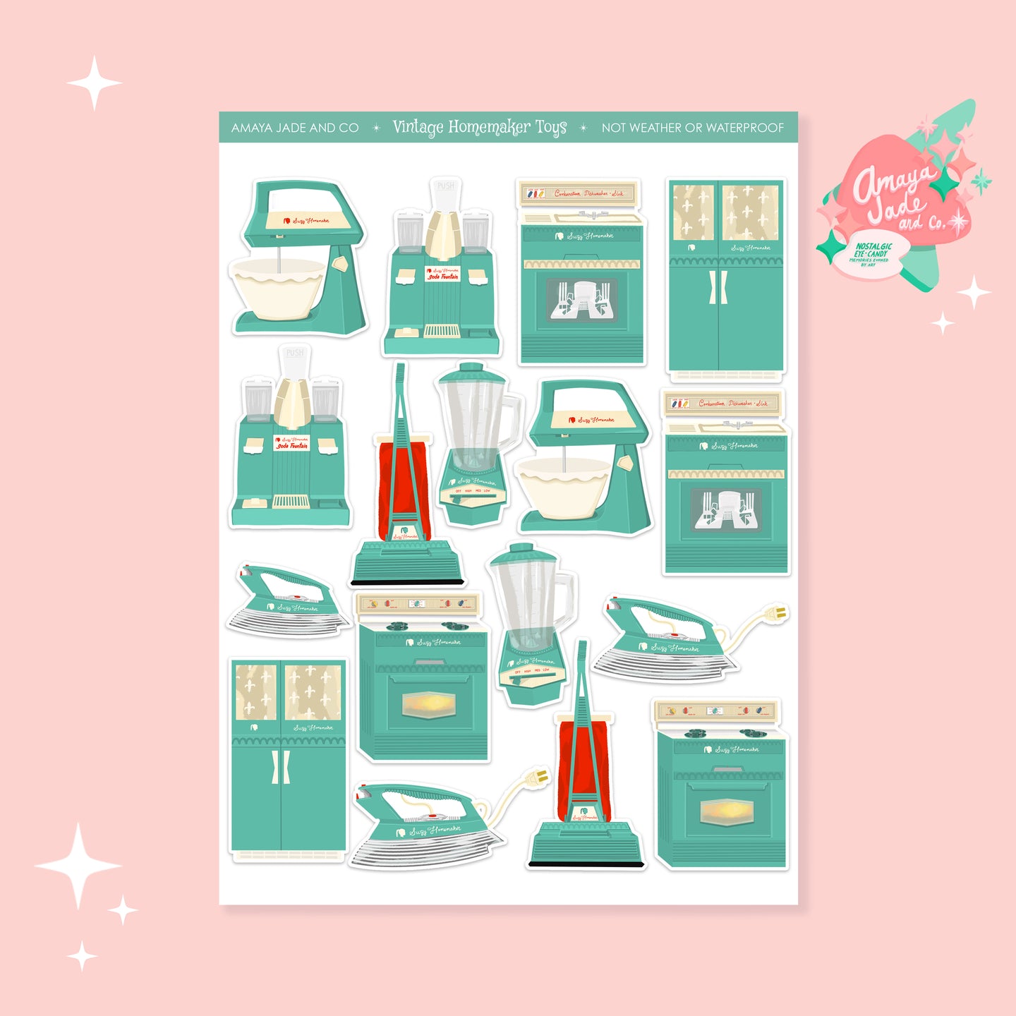Vintage Homemaker Toys Art Sticker Set